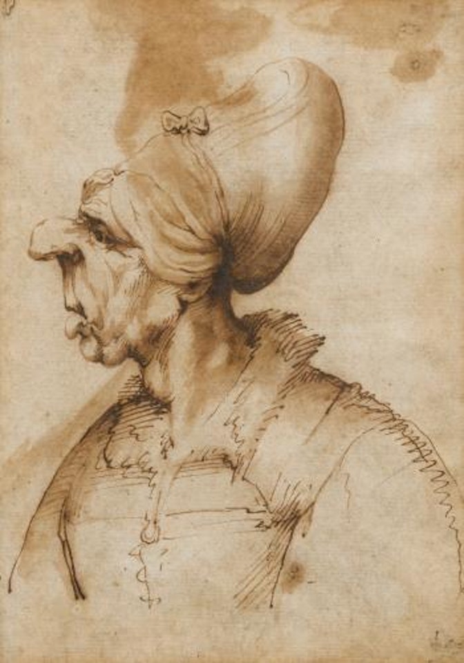 Caricature Of An Old Woman by Pier Francesco Mola