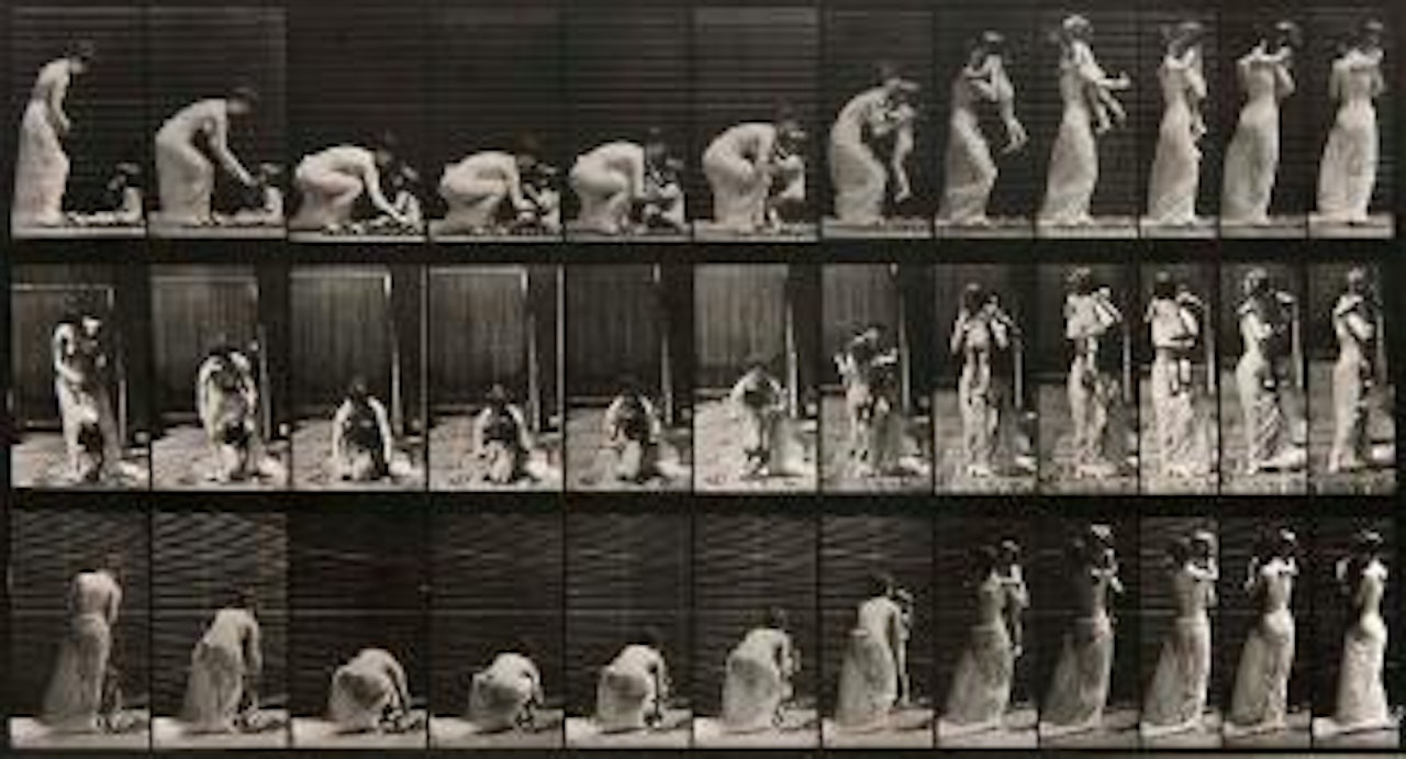 Woman Lift ing a Child from the Ground and Turning Around by Eadweard Muybridge
