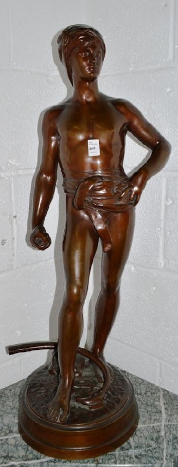 The standing David by Marius Jean Antonin Mercie