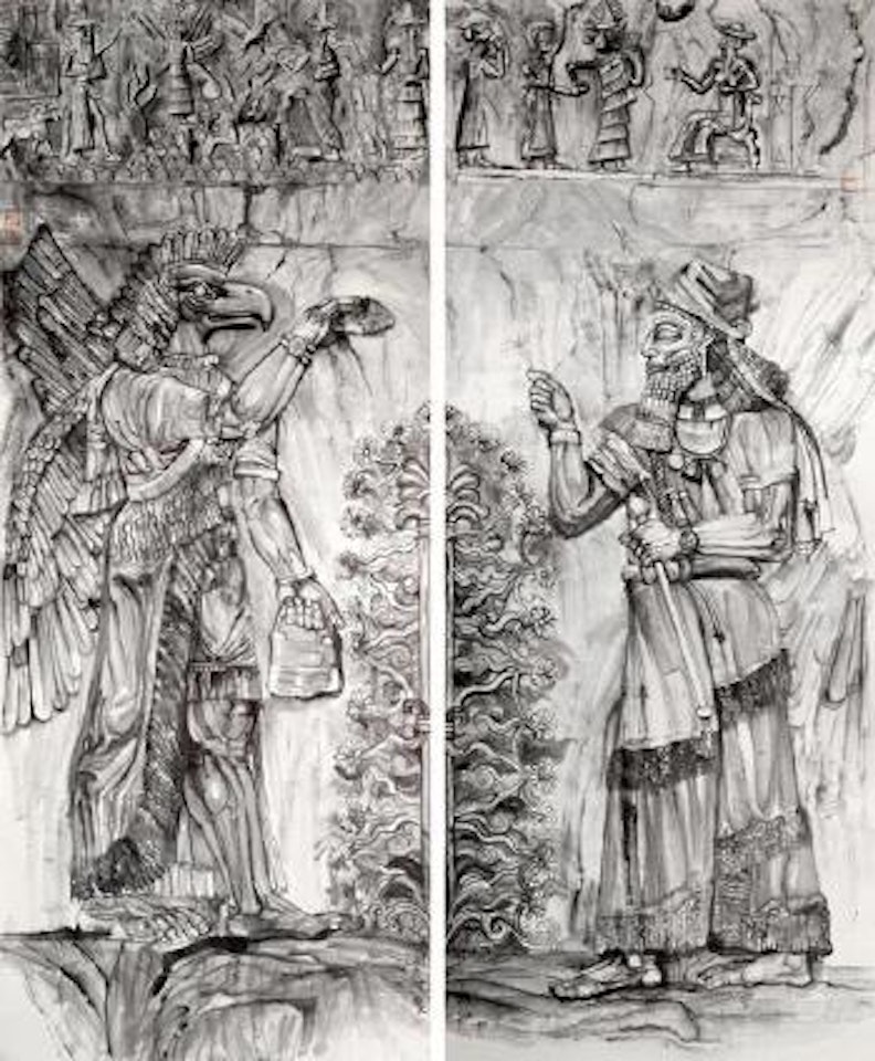 Anu,God of Babylon, and Oracle by Qiu Zhijie