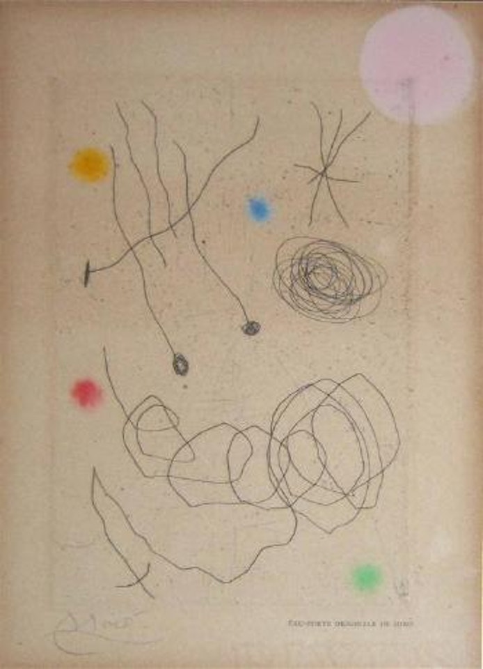 La chouette et l'escargot, carte de voeux by Joan Miró