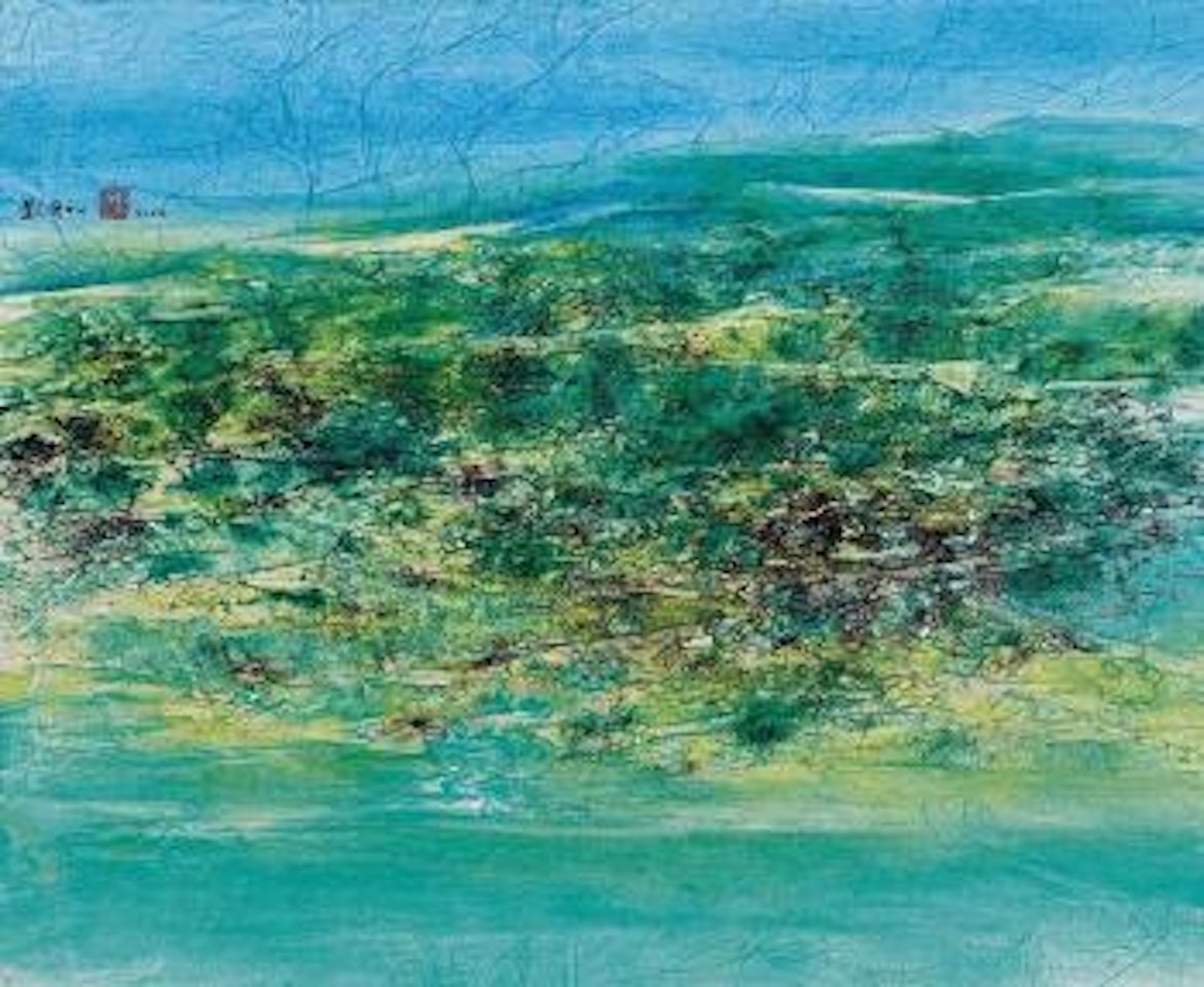 Jiuzhaigou series No. 56: Overlooking Ganhaizi by Liu Kuo-Sung (Liu Guosong)