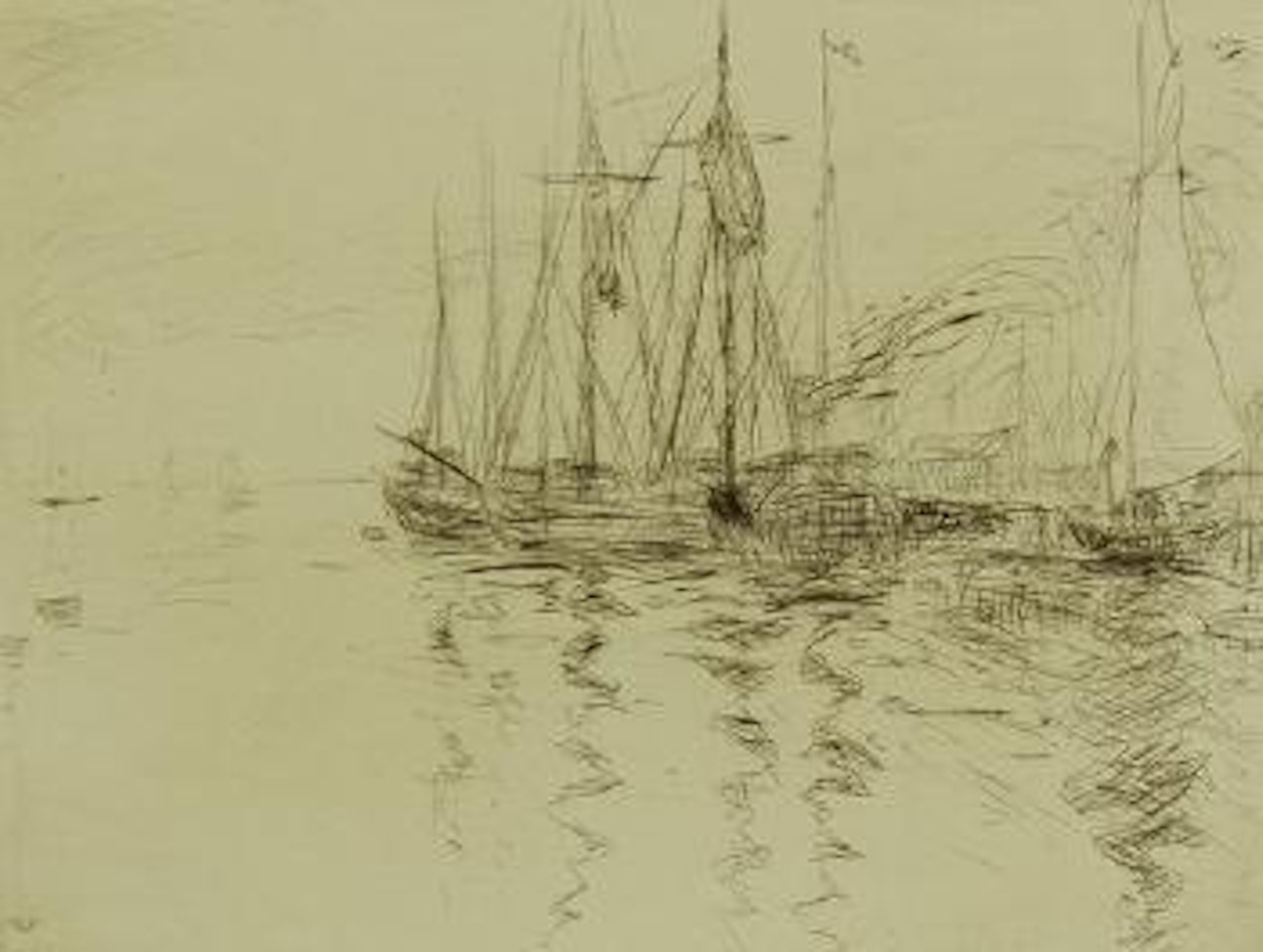 Schiffe Lim Haffen by Emil Nolde