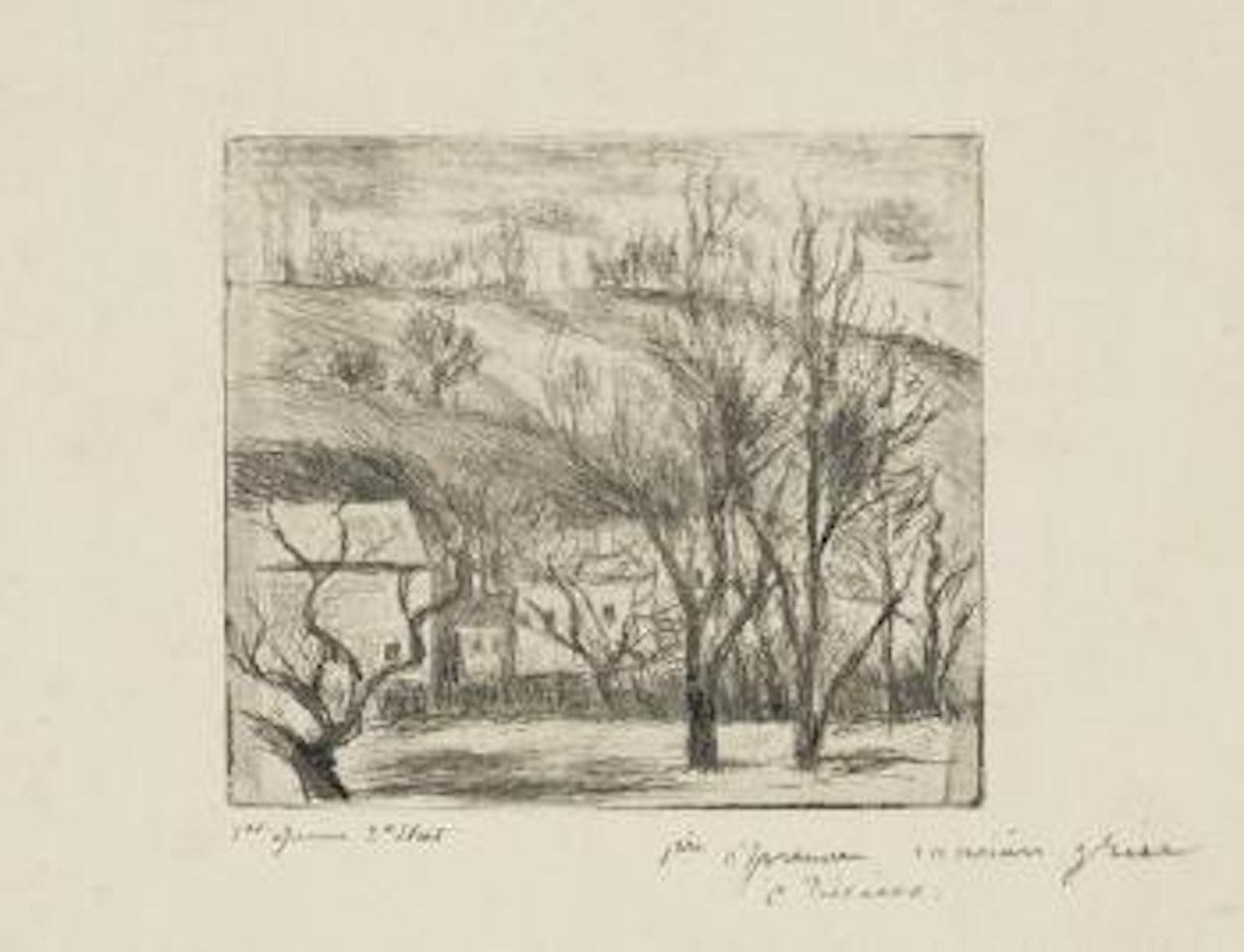 Paysage à l’hermitage (pontoise) by Camille Pissarro