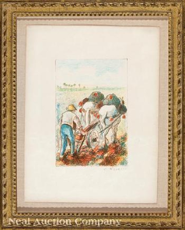 La Charrue, from Les Temps Nouveaux by Camille Pissarro