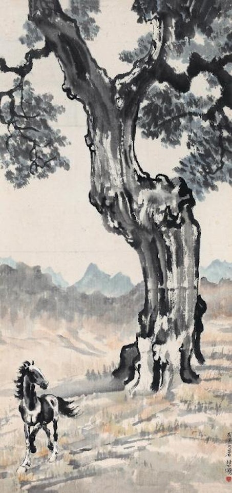 Horse and Tree by Xu Beihong