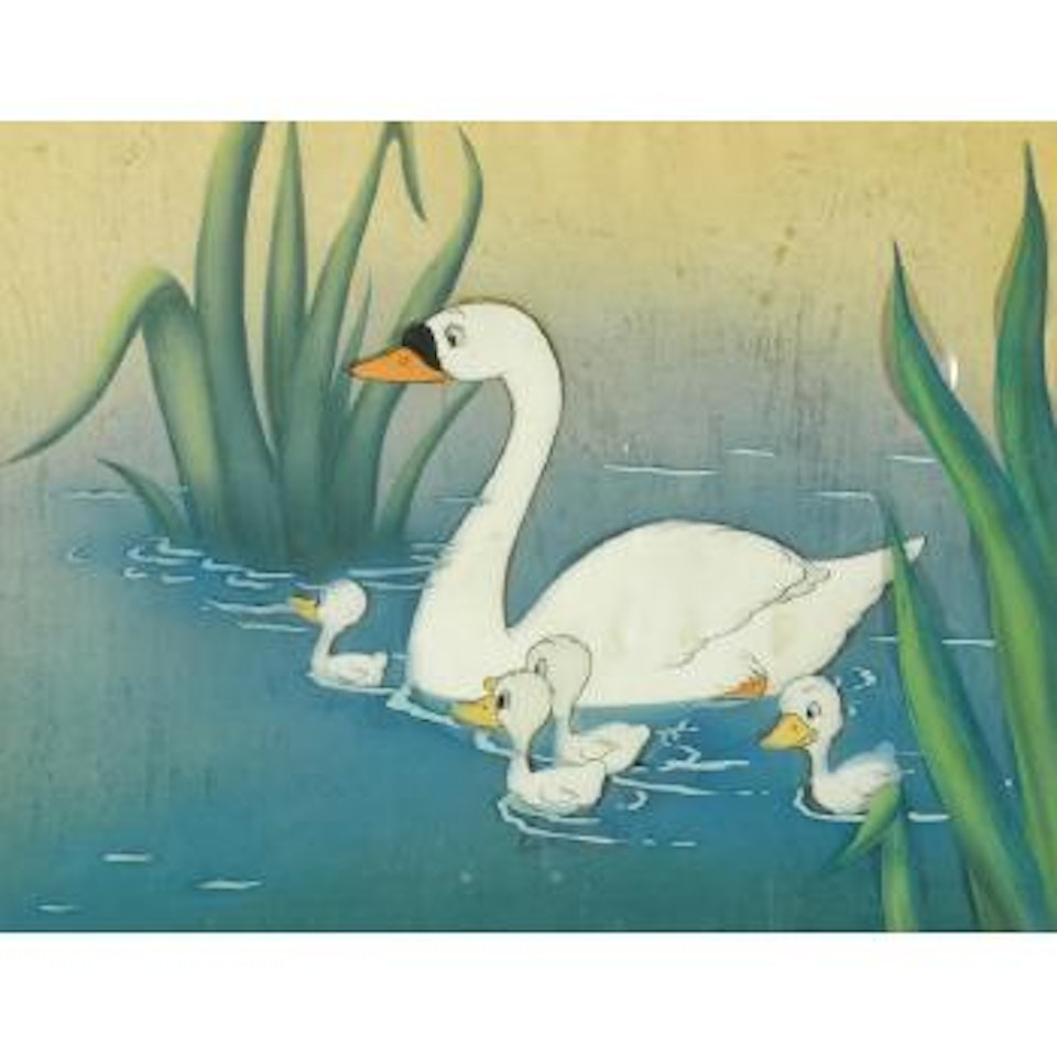 The Ugly Duckling, depicting the mother swan with her cygnets in tow by Walt Disney Studios