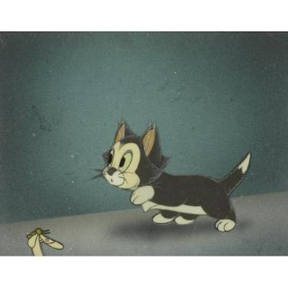 Pinocchio, depicting Figaro playing with a butterfly by Walt Disney Studios