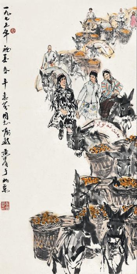 Genre painting by Huang Zhou