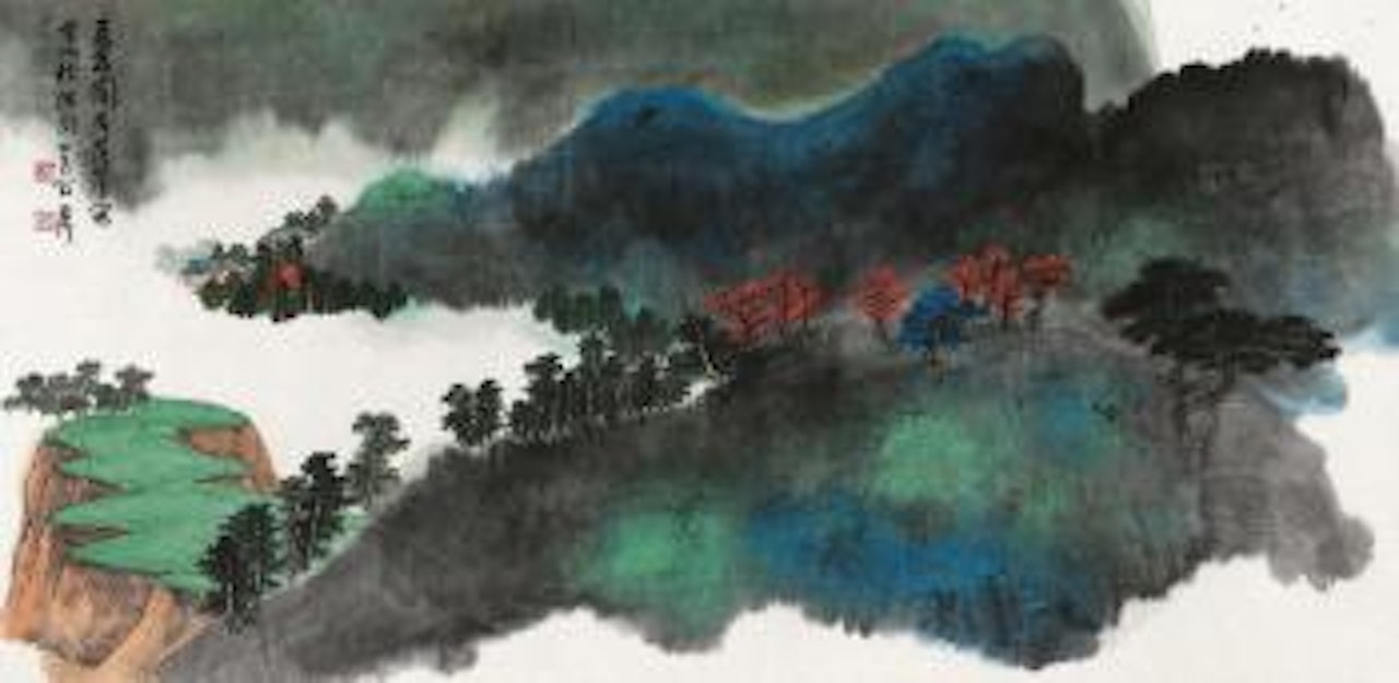 Landscape in the autumn by Xie Zhiliu