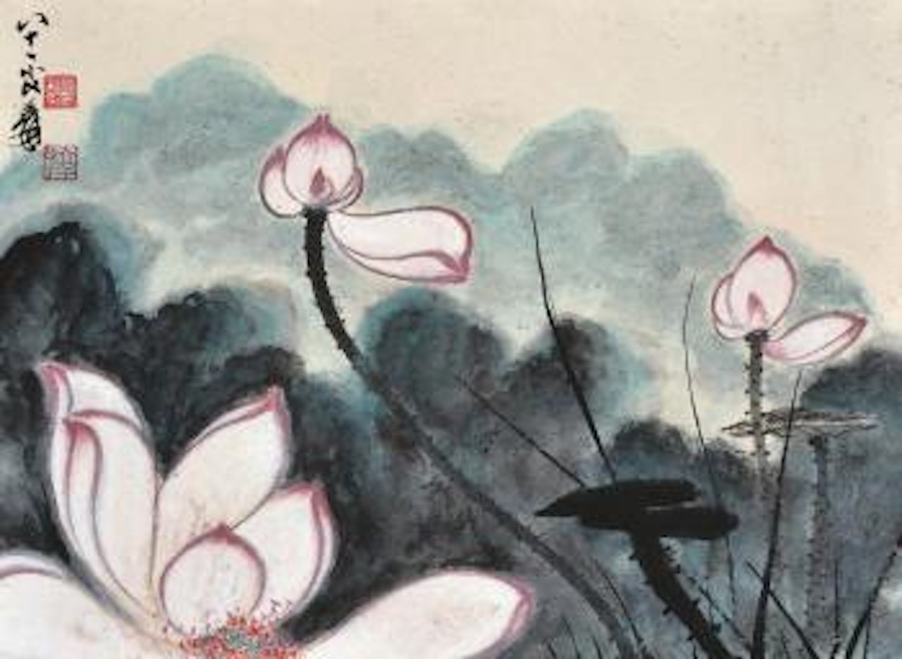 Lotus by Zhang Daqian