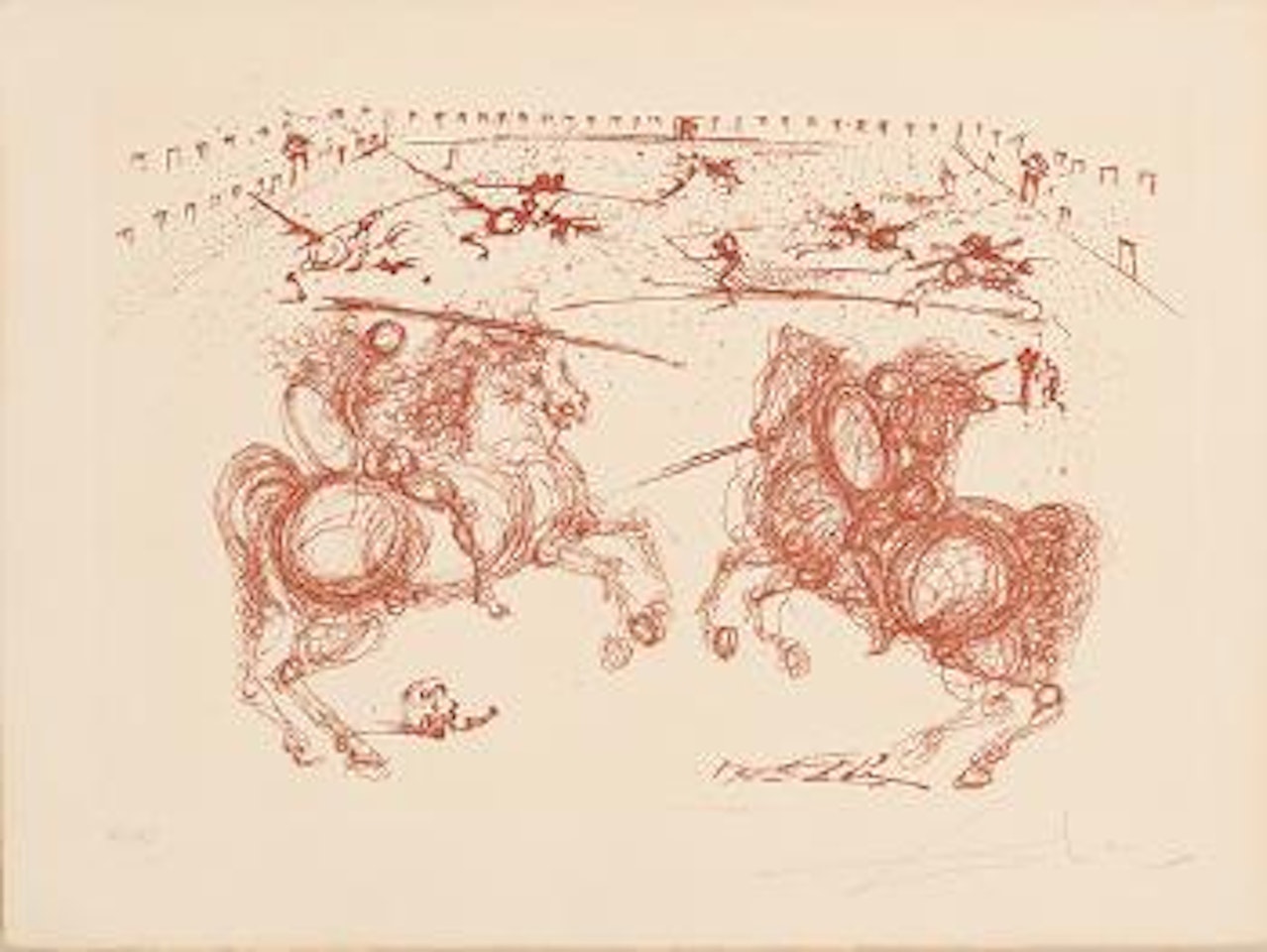 Los Caballeros (La vida es un sueño) by Salvador Dali