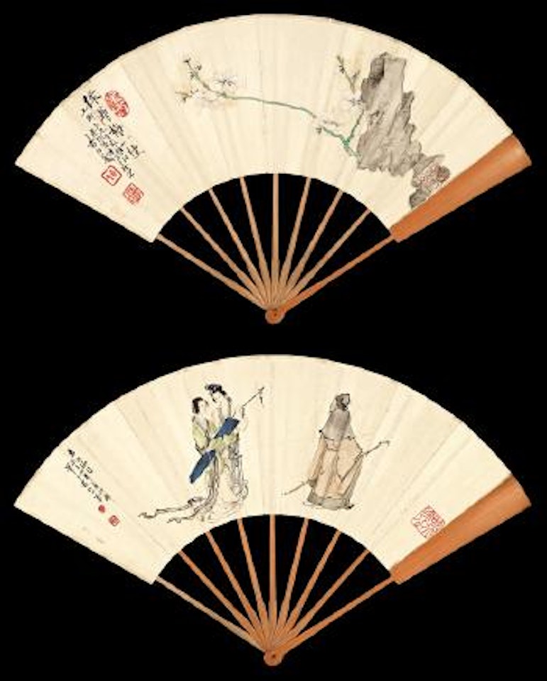 Plum blossoms and persons by Xu Cao