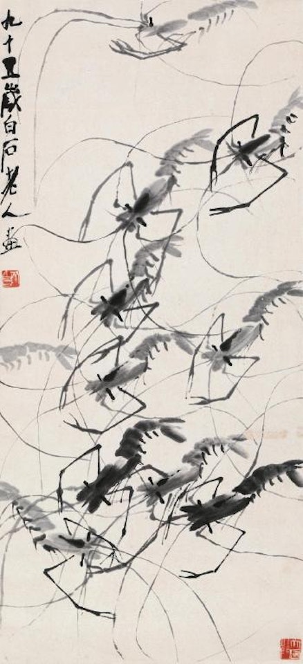 Shrimp by Qi Baishi