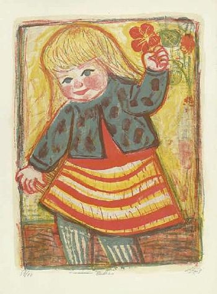 Bettina (mit Kapuzinerblume) by Otto Dix