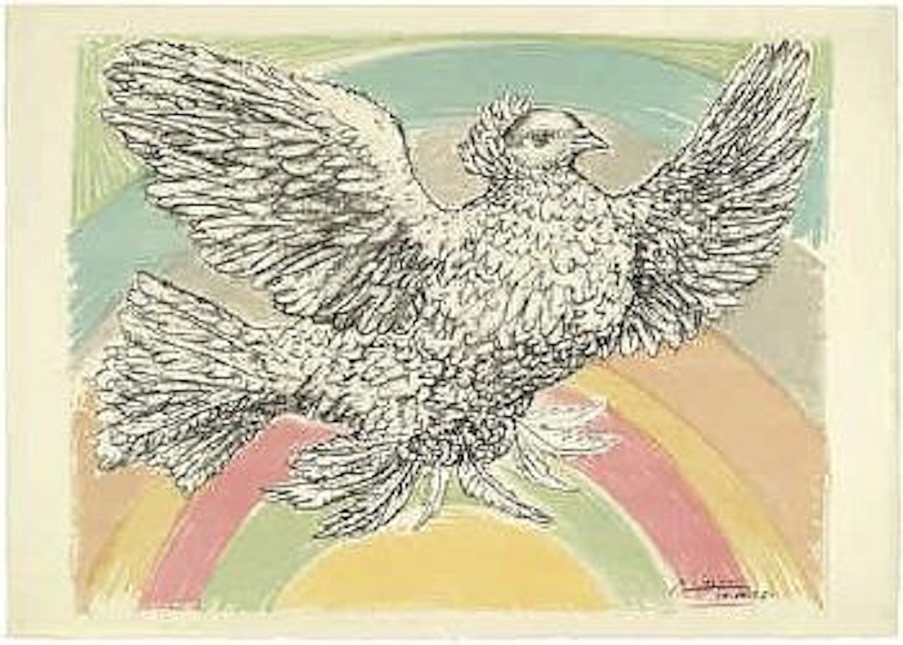 Colombe volant (à l'Arc-en-ciel) by Pablo Picasso