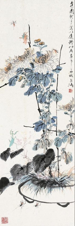 Chrysanthemum and Insects in Autumn by Wang Xuetao