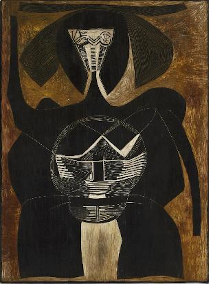 Two figures by Cecil Skotnes