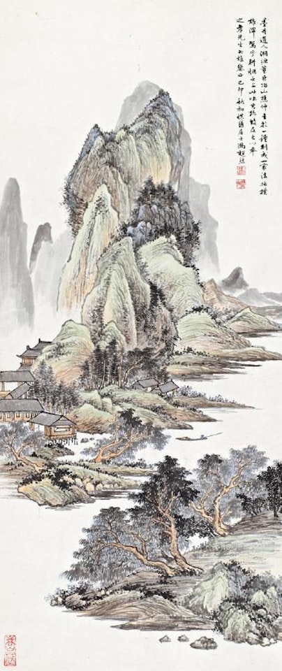 Fishing alone by Feng Chaoran