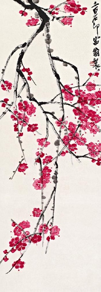 Red plum by Qi Baishi