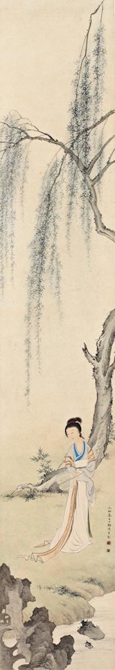 Beauty under willow by Chen Shaomei