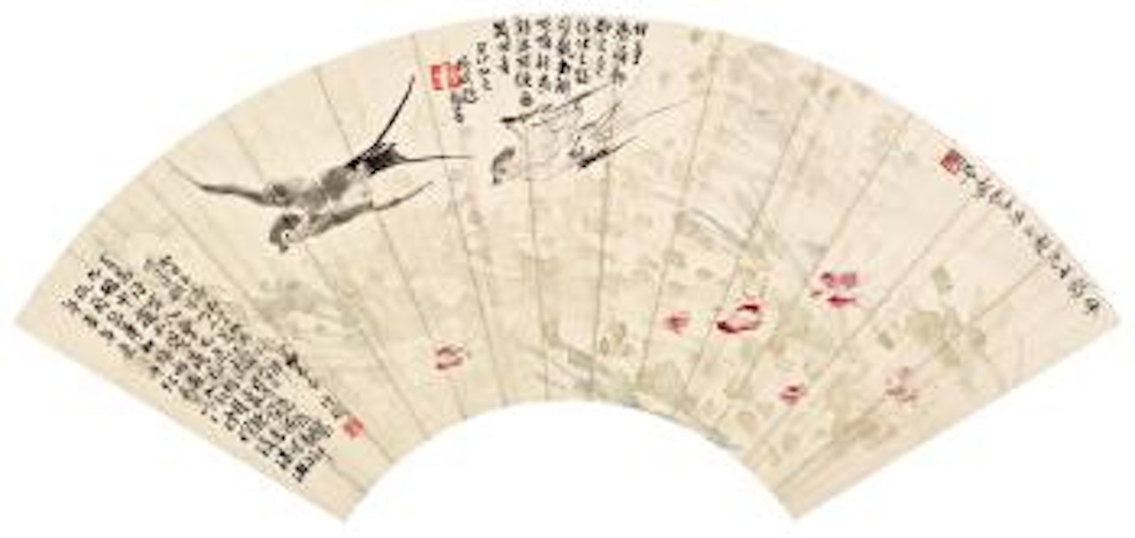 Two swallows by Xie Zhiliu