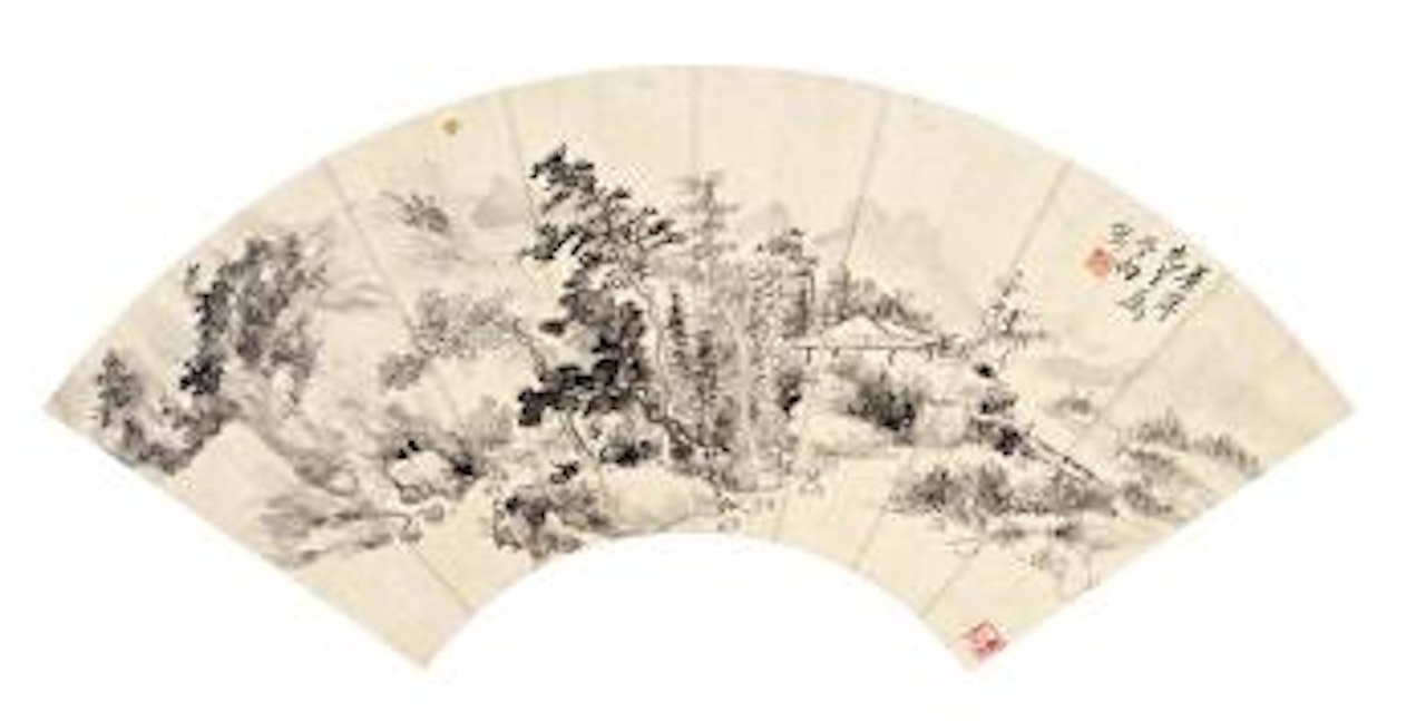 Pavilion by river by Huang Binhong