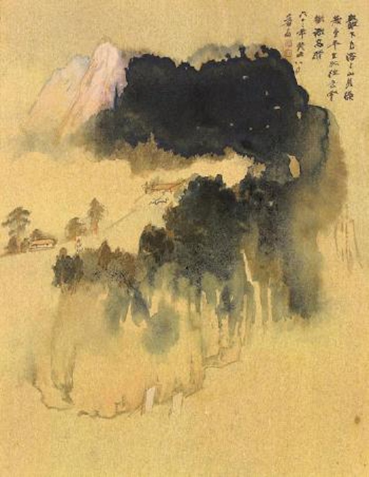 Scholar in the mountain by Zhang Daqian