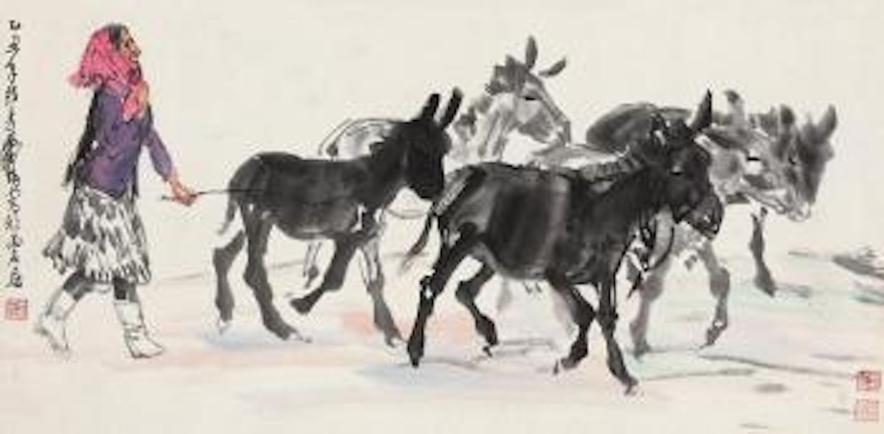 Driving Donkeys by Huang Zhou