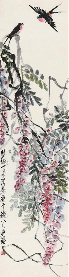 Swallows By The Wisteria by Qi Baishi