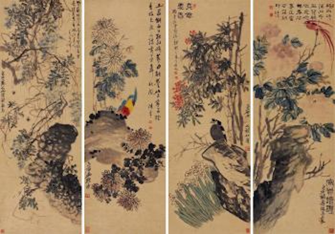Birds and Flowers by Chen Banding by Qi Baishi