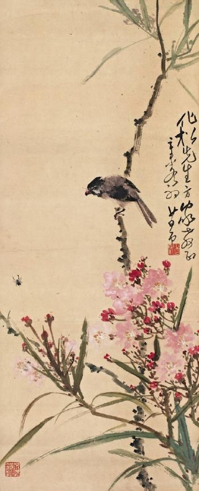 Oleander and a bird by Zhao Shao'ang