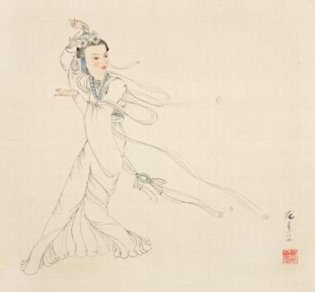 Dancing lady by Pang Xunqin