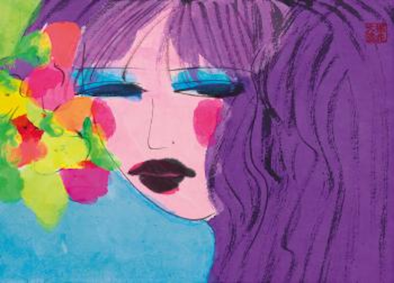 Hot lips waiting for my warm kisses by Walasse Ting