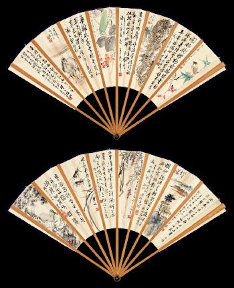 Painting and calligraphy by Ma Jin  by Qi Baishi by Wang Xuetao