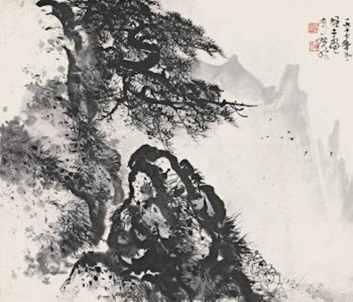 Travelling in mountains by Li Xiongcai