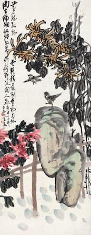 Autumn Flower and Bird by Wang Zhen