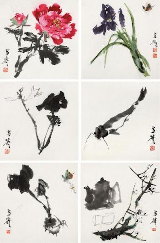 Butterfly and Flower by Wang Xuetao