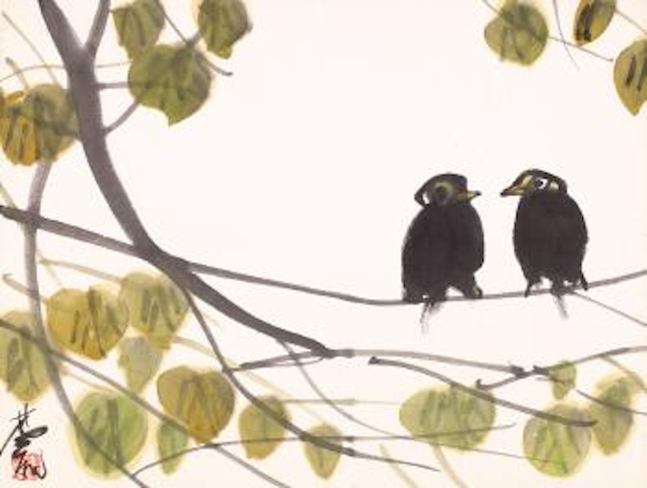 Flowers and birds by Lin Fengmian