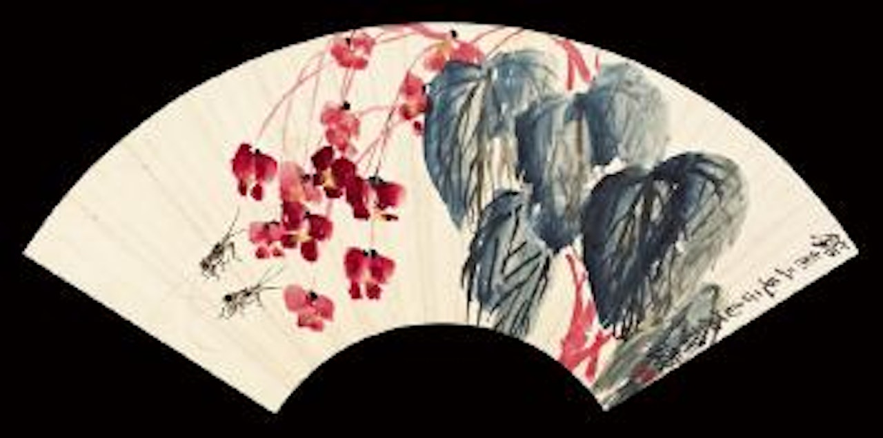 Begonia and cricket by Qi Baishi