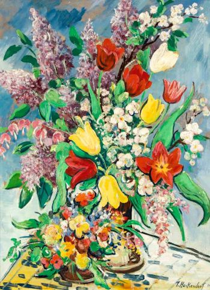 Blumenstillleben by Franz Heckendorf