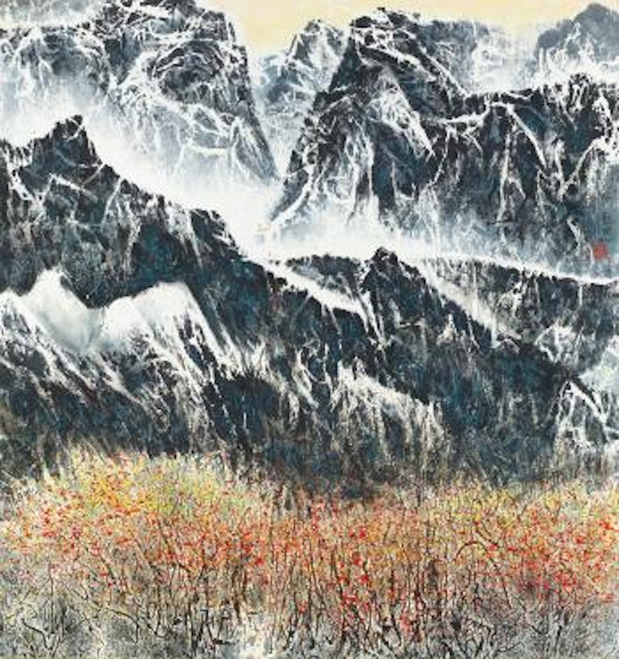 The autumn landscape by Liu Kuo-Sung (Liu Guosong)