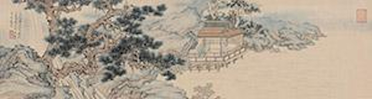 Literati along Riverside by Ren Zhong