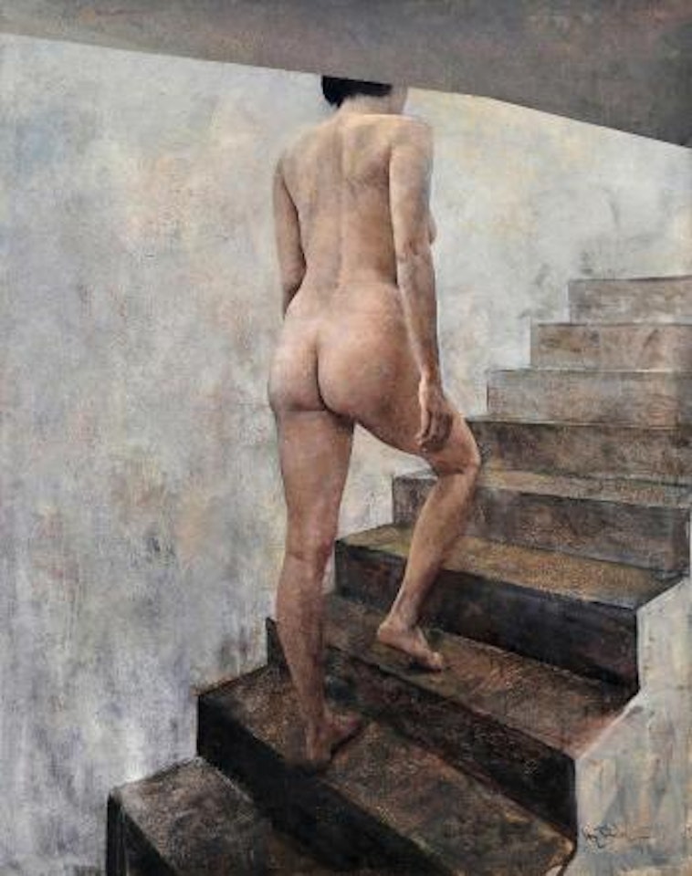 Woman On Stairs by He Duoling
