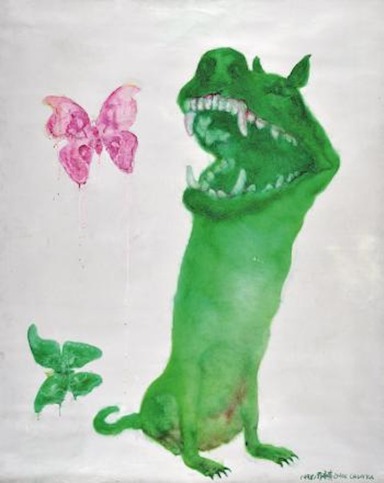 Green Dog by Zhou Chunya