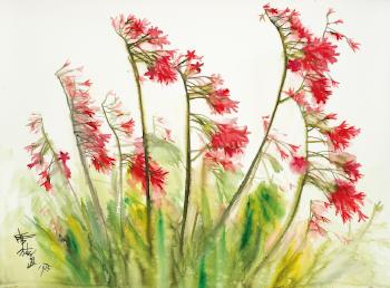 Red flowers by Xi Dejin