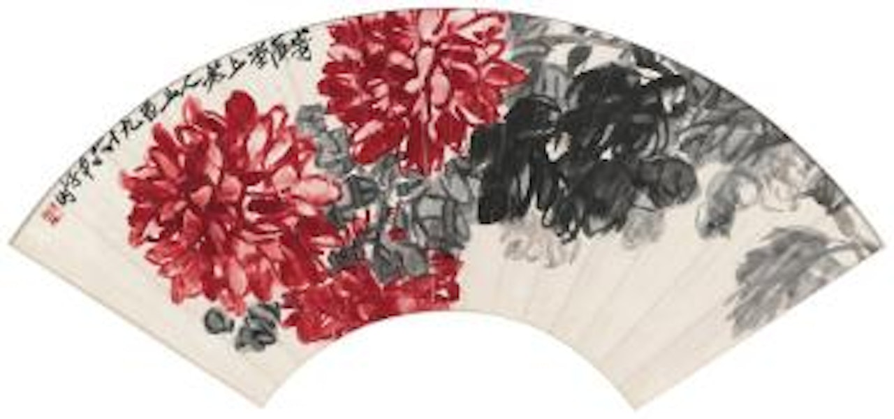 Red Chrysanthemum by Qi Baishi