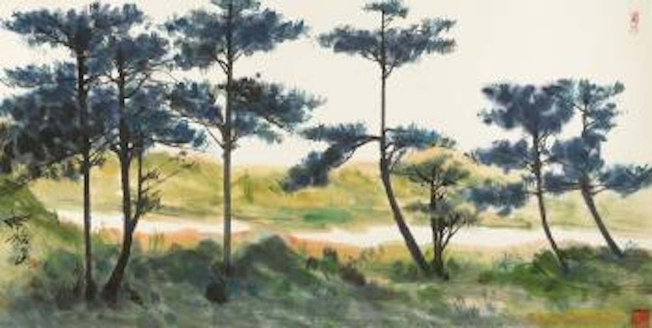 Casuarina trees by Xi Dejin