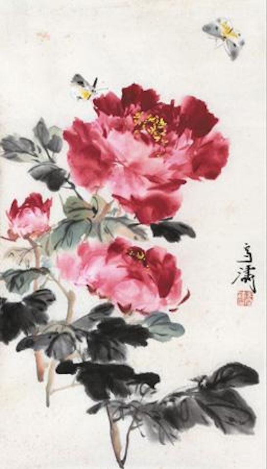 Peony and Butterfly by Wang Xuetao