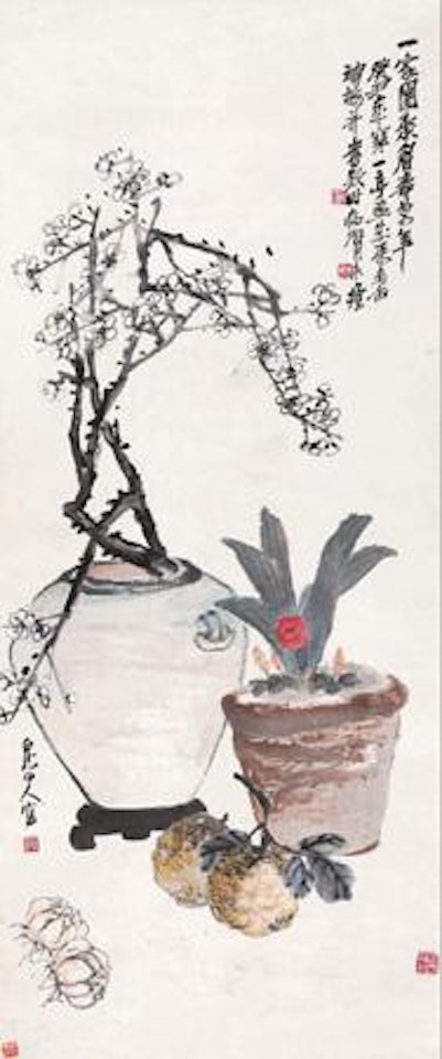 Flowers by Wang Zhen by Wu Changshuo